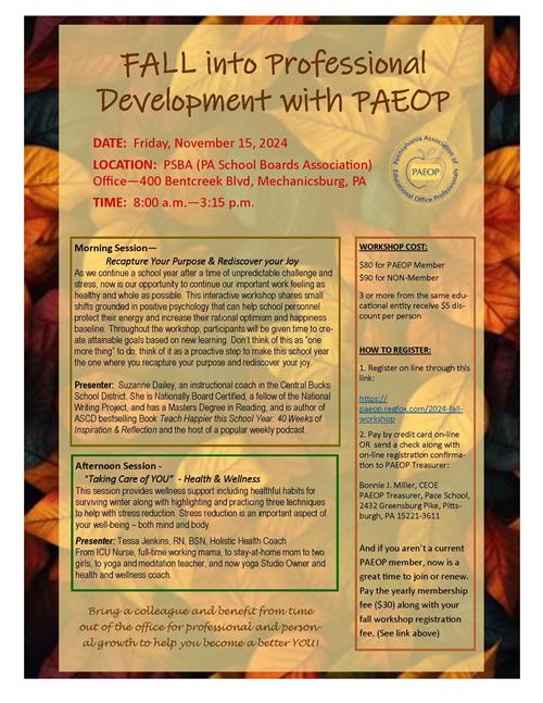 Fall Workshop 2024